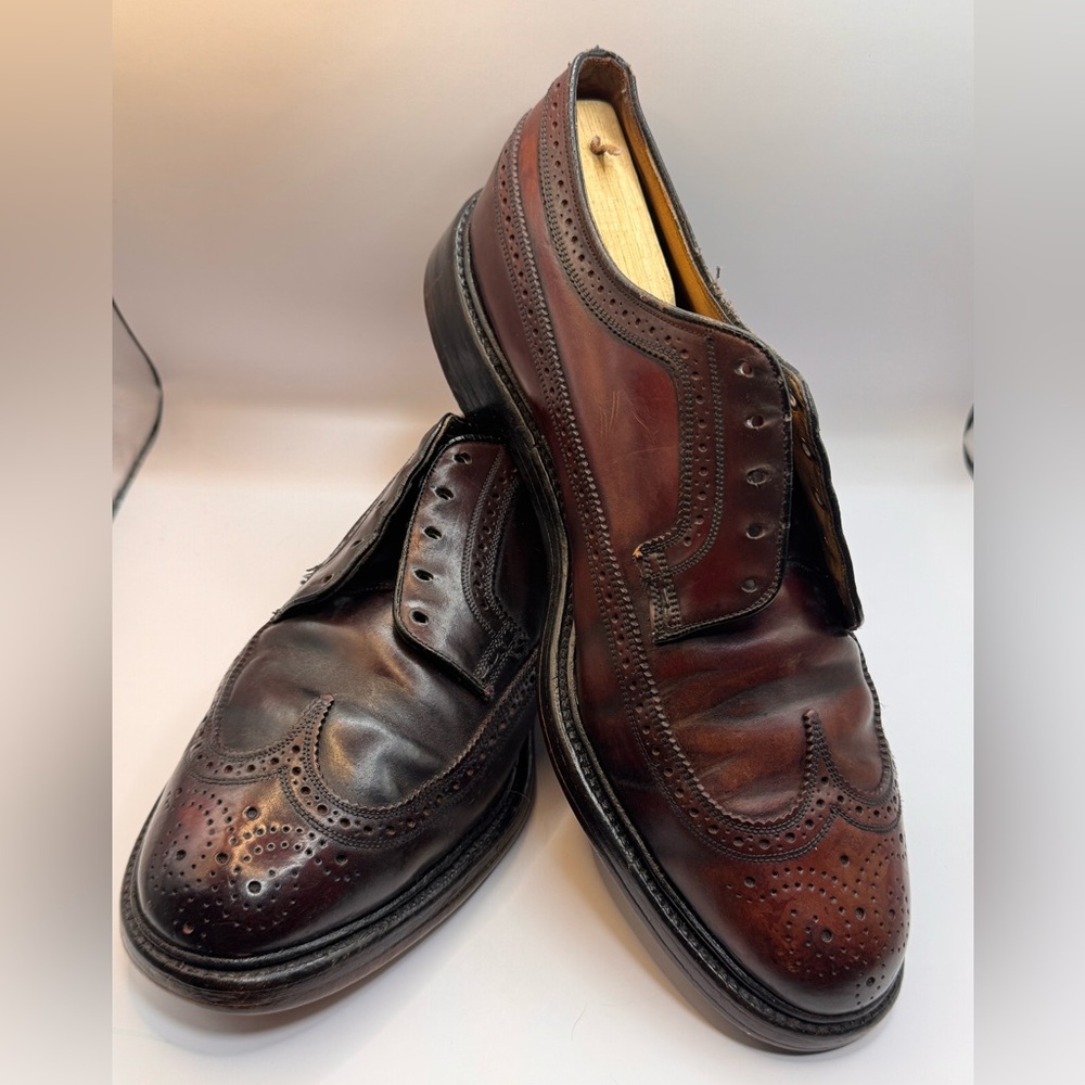 Florsheim Imperial 93605 Brown Shell Cordovan Longwing Gunboats 9.5 3E
